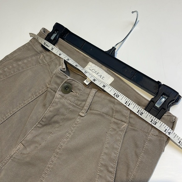 The GREAT. The Skinny Armies Corduroy Pants Beige Size 27 - Picture 7 of 11
